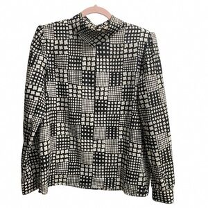 Women's Black and White Checkered Bomber Jacket